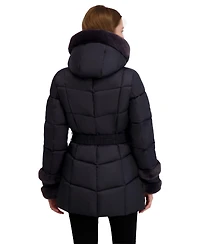 Laundry By Shelli Segal Women's Sega Belted Puffer Coat