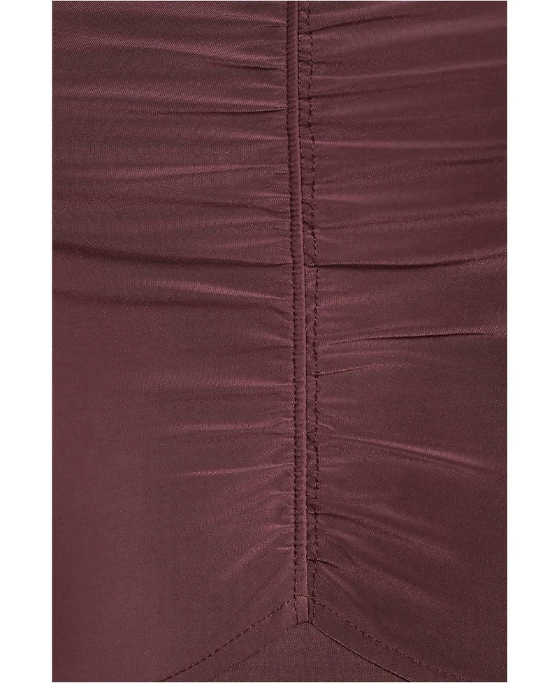 Lands' End Women's Silky Knit Ruched Maxi Dress
