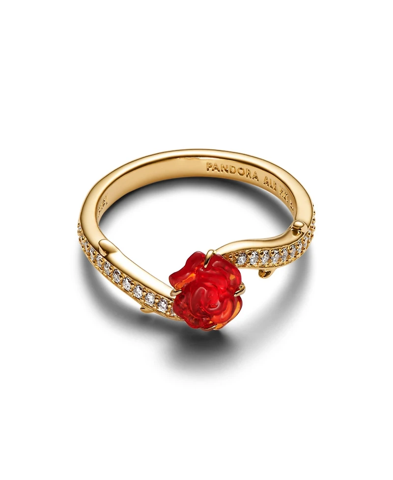 Pandora Disney Beauty and the Beast Enchanted Rose Ring