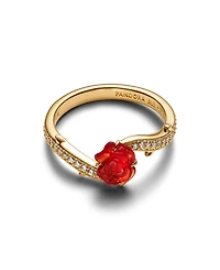 Pandora Disney Beauty and the Beast Enchanted Rose Ring
