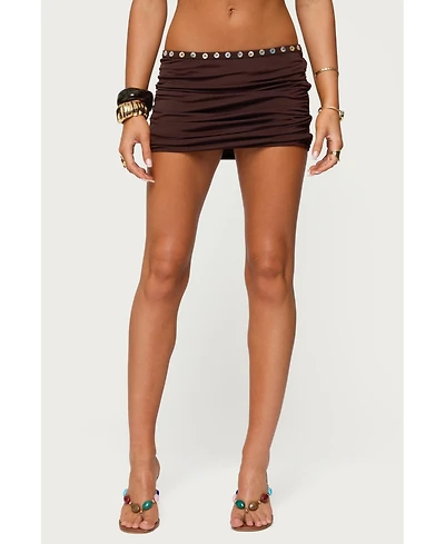 Edikted Women's Giana Iridescent Mini Skirt