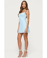 Edikted Womens Stephanie Lace Mini Dress