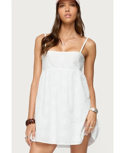 Edikted Women's Winifred Eyelet Babydoll Mini Dress