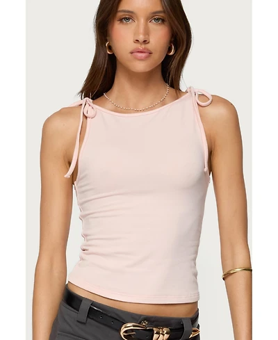 Edikted Women's Chrissy Tie Strap Tank Top