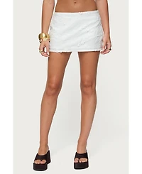 Edikted Women's Textured Floral Eyelet Mini Skort