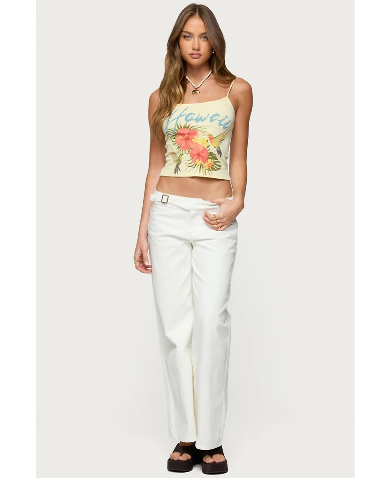 Edikted Women's Hawaii Babe Tank Top