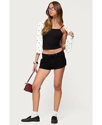 Edikted Women's Hollis Linen Look Shorts
