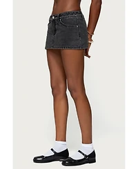 Edikted Women's Camelia Denim Mini Skort
