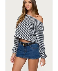 Edikted Women's Aveline Off Shoulder Light Sweatshirt