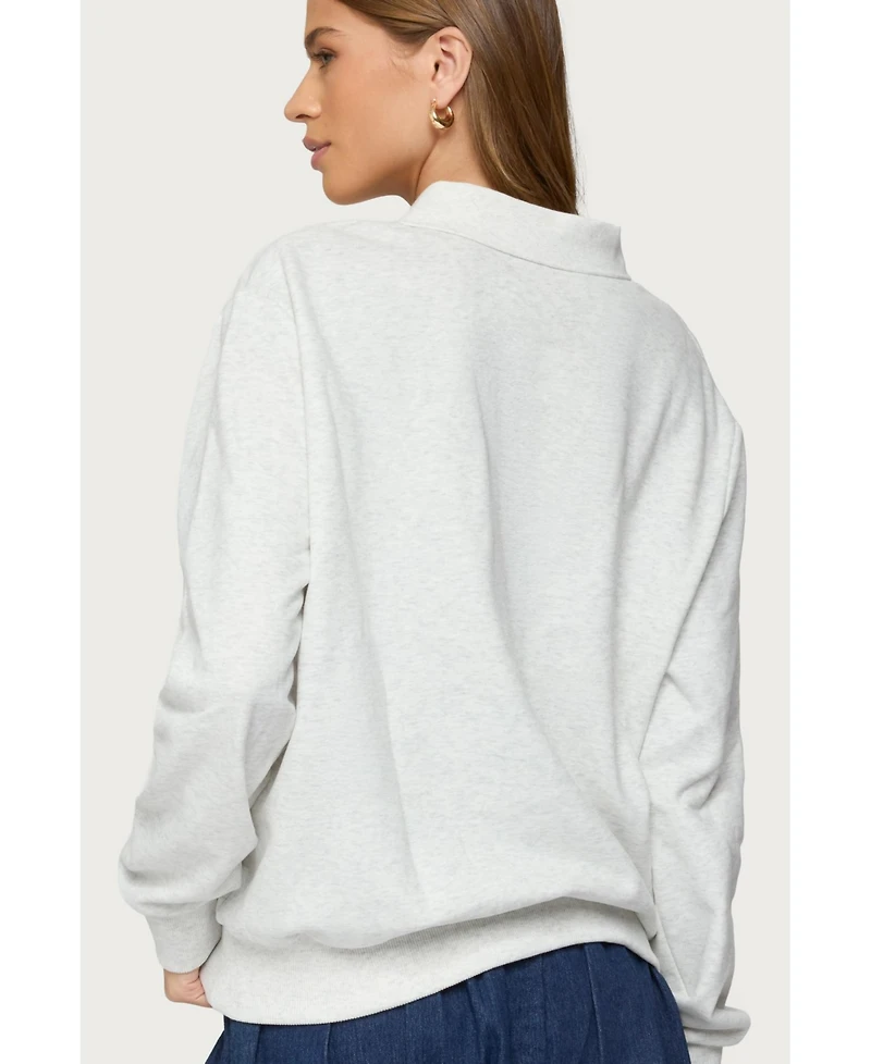 Edikted Women's Scholar Oversized Polo Sweatshirt