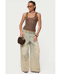 Edikted Women's Eleora Sequin Knit Tank Top