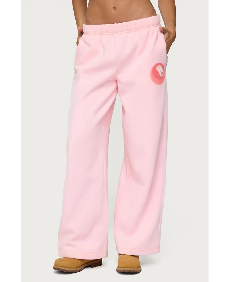 Edikted Womens Lucky 8 Sweatpants
