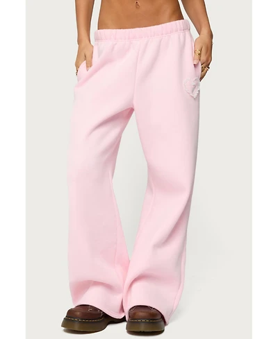 Edikted Women's Love Wide Leg Sweatpants