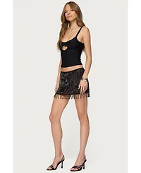 Edikted Women's Karin Cut Out Ribbed Tank Top