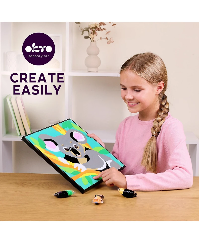 Wise Elk Okto Clay by Numbers - Koala - (11.4×11.4 in) - Ages 5+