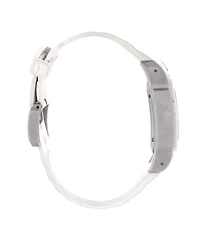 Pre-Owned Cartier Santos 100 Automatic Watch in Stainless Steel and Rubber 33mm