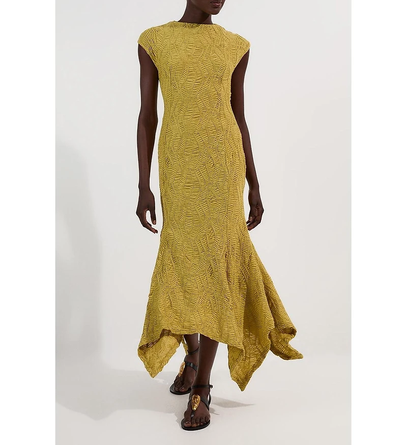 Karen Millen Women's Sleeve Trim Detail Jersey Maxi Dress
