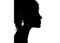 Turquoise and Baroque Shell Pearl Drop Earring