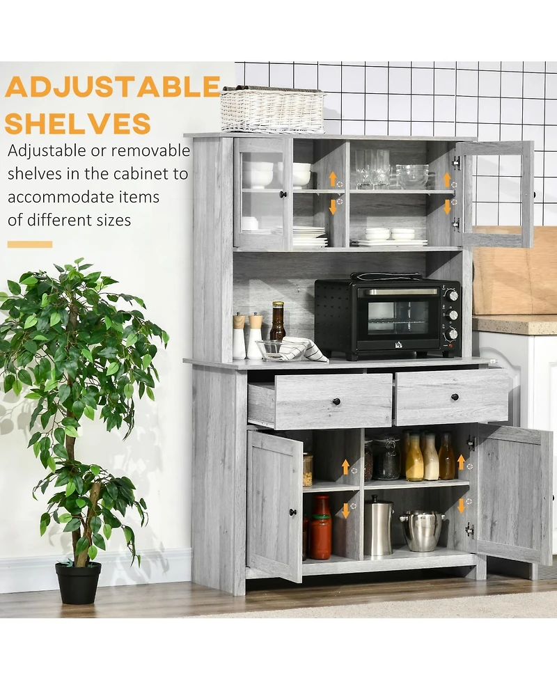 Slickblue Modern Kitchen Storage Cabinet for Pantry Organization and Clutter-Free Space