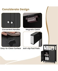 Slickblue Bathroom Floor Cabinet Freestanding Storage Organizer for Towels and Essentials