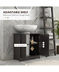 Pedestal Sink Storage Cabinet with Shelves for Bathroom Organization and Space Saving
