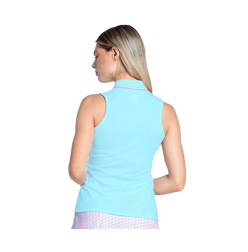 Lucky Love Women's Retro Revival Sleeveless Golf Polo