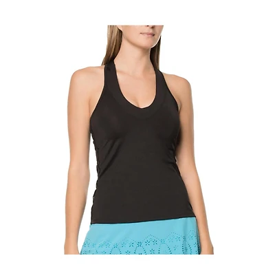 Lucky Love Women's V-Neck with Built-In Bra Tennis Tank