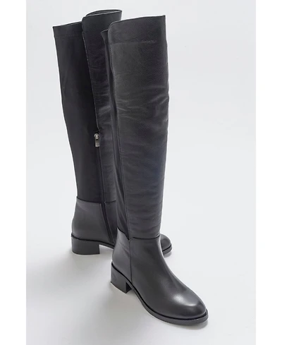 Forever & Always Shoes Cassie Leather Knee High Boot (Women)