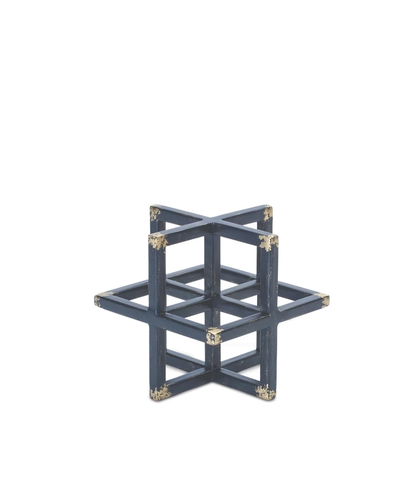 Set of 2 Modern Metal Star Sculptures for Contemporary Home Decor