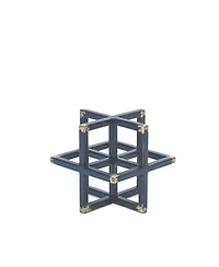 Set of 2 Modern Metal Star Sculptures for Contemporary Home Decor