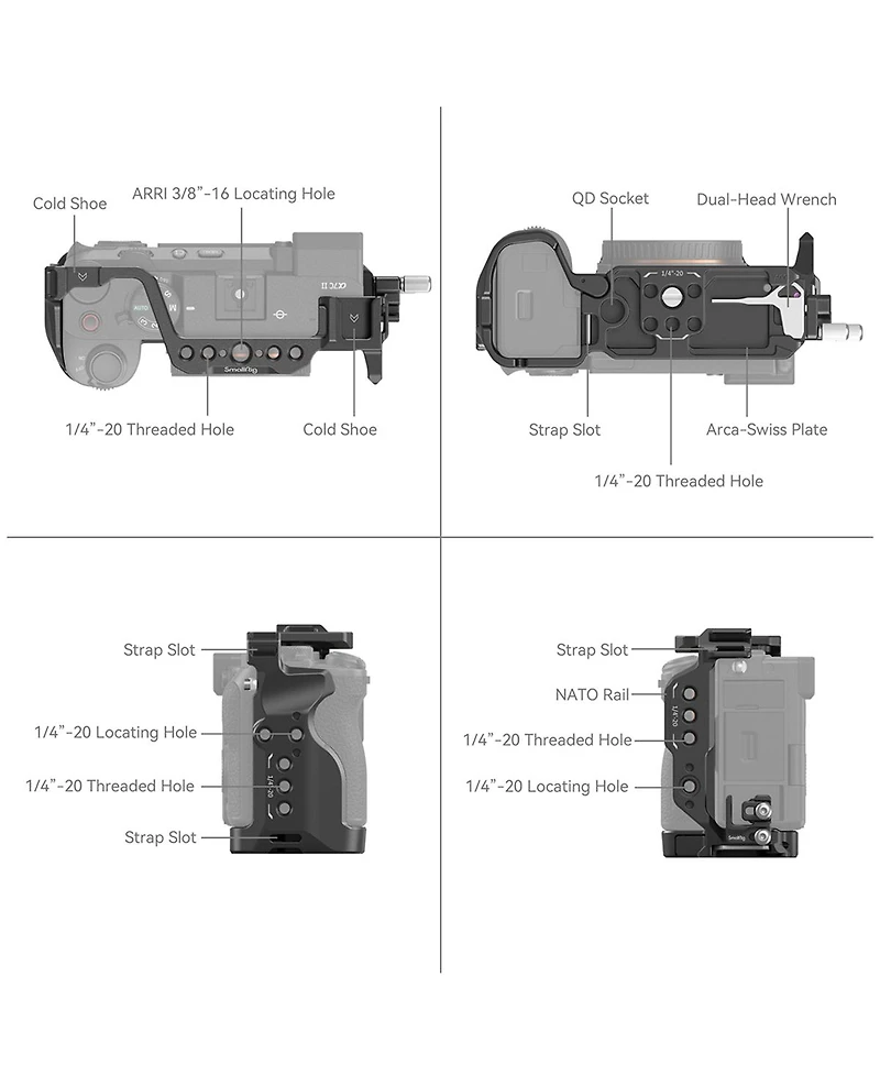 SmallRig 4422 Full Camera Cage Kit for Sony Alpha 7C Ii and Alpha 7CR