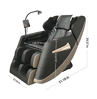 Full Body Massage Chair with Heat & Air Compression, Zero Gravity Recliner with Calf Rollers & Bluetooth-Maison Boucle
