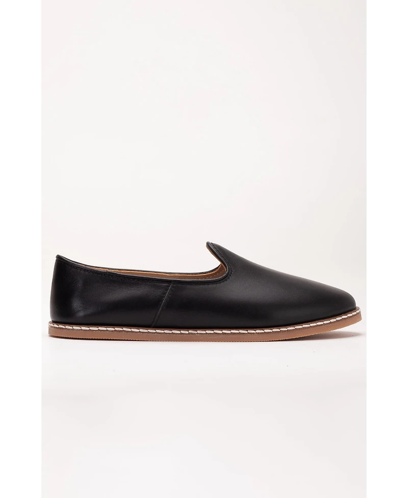 Epilogue Shoes Dalya Leather Slip On Flats (Women)