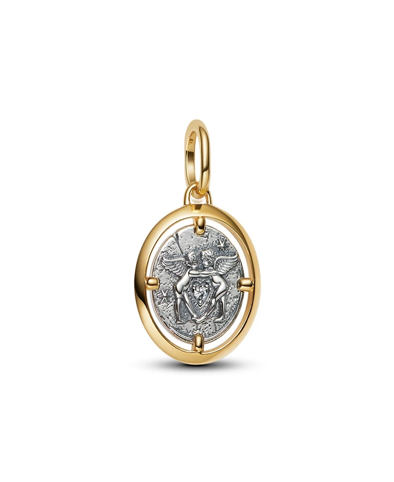 Pandora Two Tone Cupids Medallion Charms