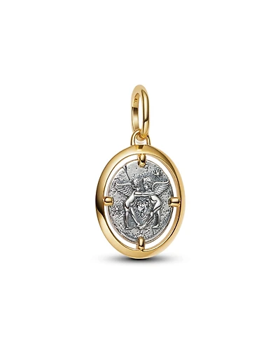 Pandora Two Tone Cupids Medallion Charms