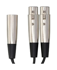 Hosa Technology Hosa Yxf-119 XLR3M to Dual XLR3F Y Cable, 6 Inch