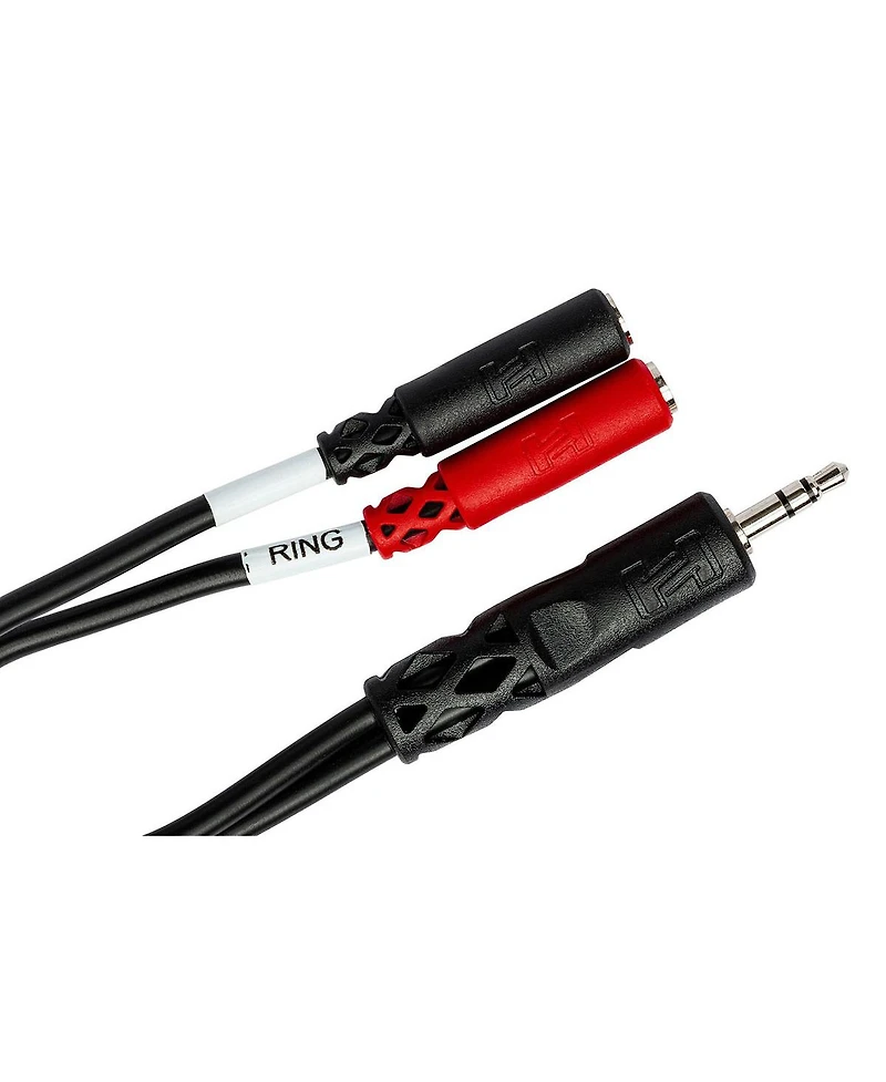 Hosa Technology 6" Stereo 3.5mm Male to Two Mono 3.5mm Female Y-Cable