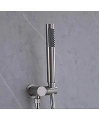 Single-Handle 3-Spray Round High Pressure Tub and Shower Faucet Brushed Nickel (Valve Included)