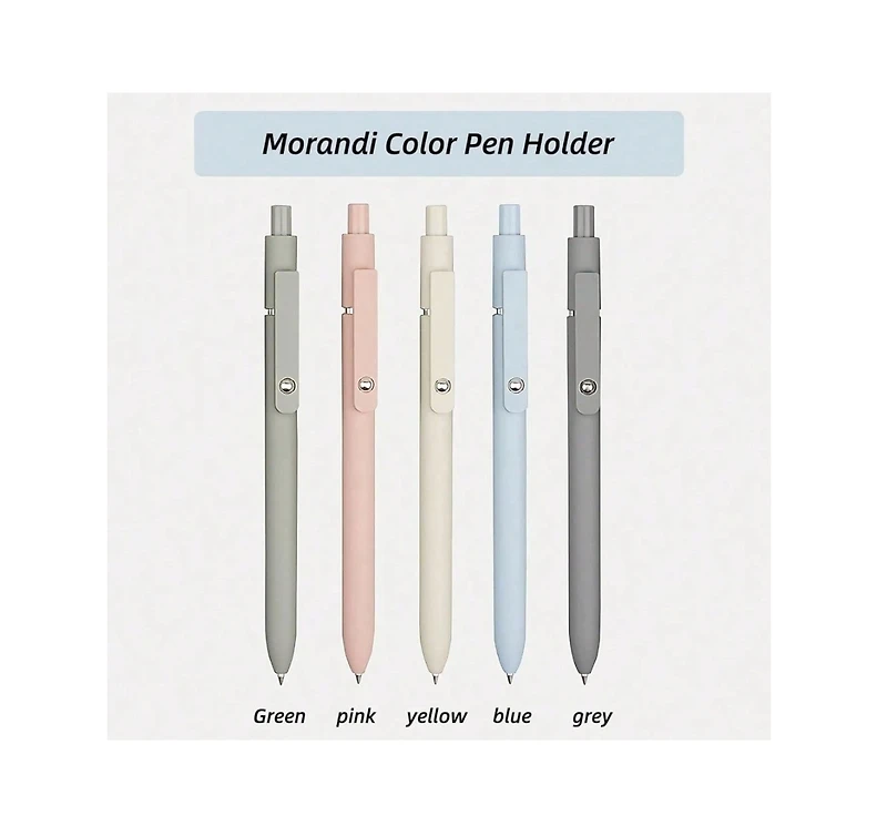 Htutwoo Gel Pens 10 Pcs 0.5mm Black Ink Pens Fine Point Smooth Writing Pens With Silicone Grip High-End Series Metal Clip Retractable Pens For Journal