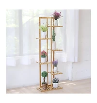 Unho Bamboo Plant Stand Rack Corner Flower Shelf Storage Rack