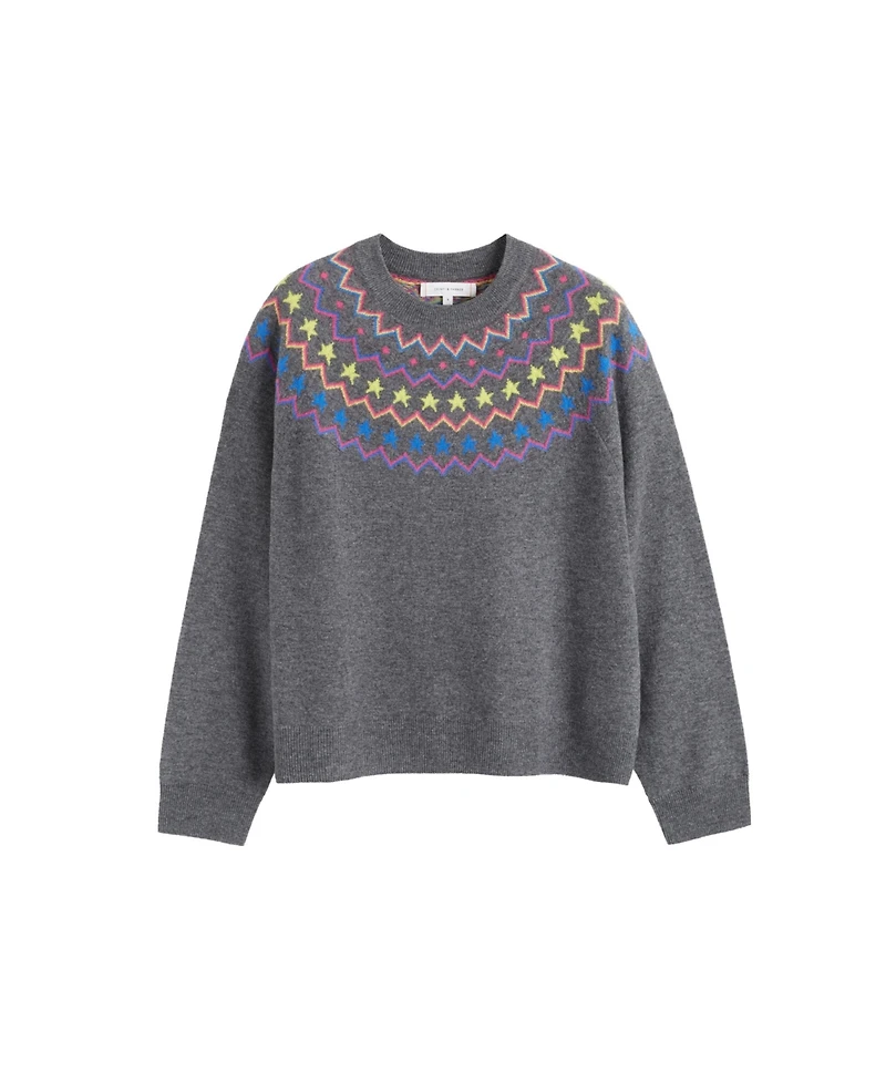 Chinti & Parker Women's Wool Cashmere Star Yoke Sweater