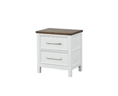 Casainc Two-Tone Nightstand Storage Cabinet