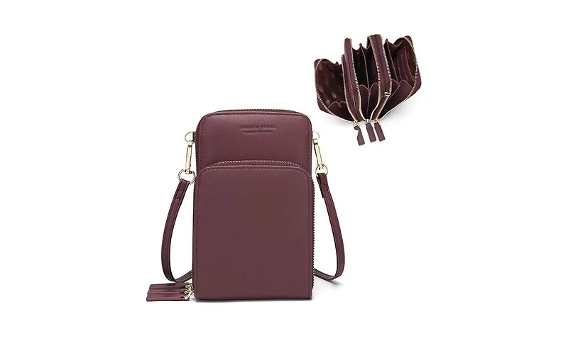 Kemimoto Small Crossbody Cell Phone Bag for Women, Mini Over Shoulder Handbag Purse with Credit Card Slots