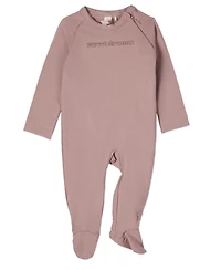 MeMoi Baby and Toddler "Sweet Dreams" Cotton Rich Fleece Hidden Zipper Footie
