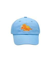 Bits & Bows Boys' Triceratops Baseball Hat in Blue