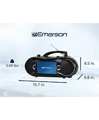 Emerson Edl-2870H Bluetooth Boombox Dvd Player with 7'' Lcd Screen, Tv Tuner and Radio