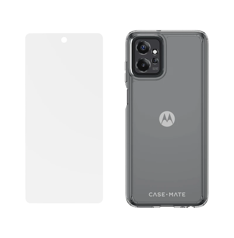 Case-Mate Protection Pack Tough Case and Glass Screen Protector for Motorola Moto G Power 5G (2023)