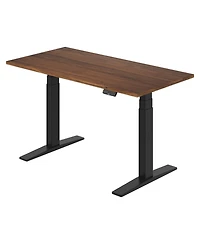 Flexispot E7-commercial 55 W Electric Adjustable Standing Desk, Black Walnut Top, Black Base