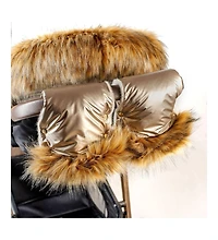 Cover Baby Baby Cover Adult Premium Handmuff Gloves With Beige Wool in Black