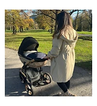 Cover Baby Baby Cover 0-3 Years Scandinavian Organic Wool Adjustable Footmuff in Black Graphite